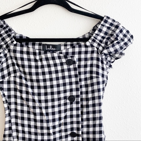 Lulu’s Gingham Off The Shoulder Dress - Picture 5 of 8